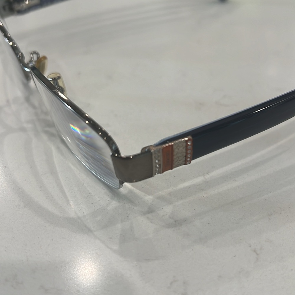 Authentic COACH Cecily glasses with logo and crystal accents MINT condition